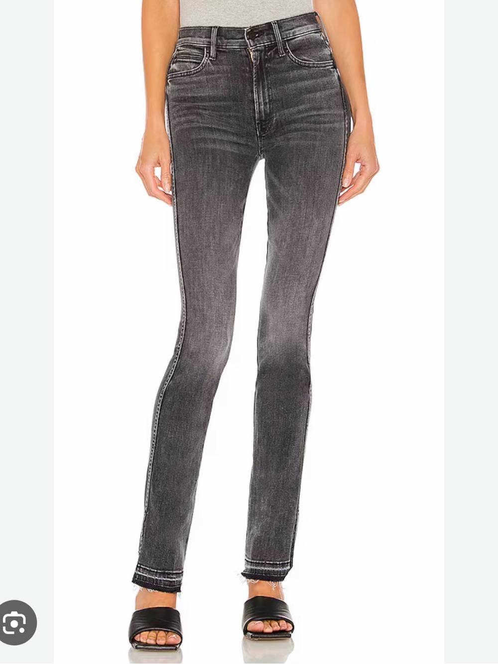 MOTHER 
High Waisted Rascal Slice Undone Hem in Friday The 13th